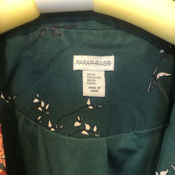 Forest green blazer with floral detail - Picture 2 of 5